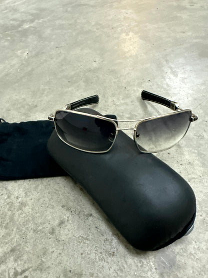 Chrome Hearts Leather Temple Sunglasses