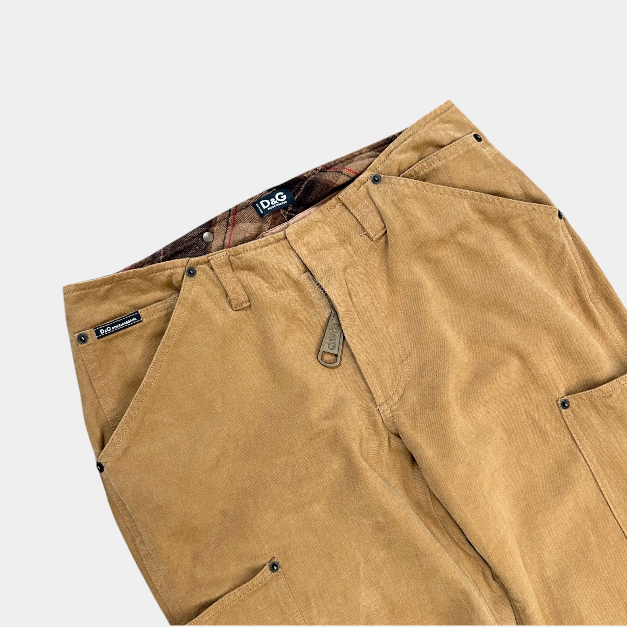 Dolce & Gabbana Beige Carpenter Pants