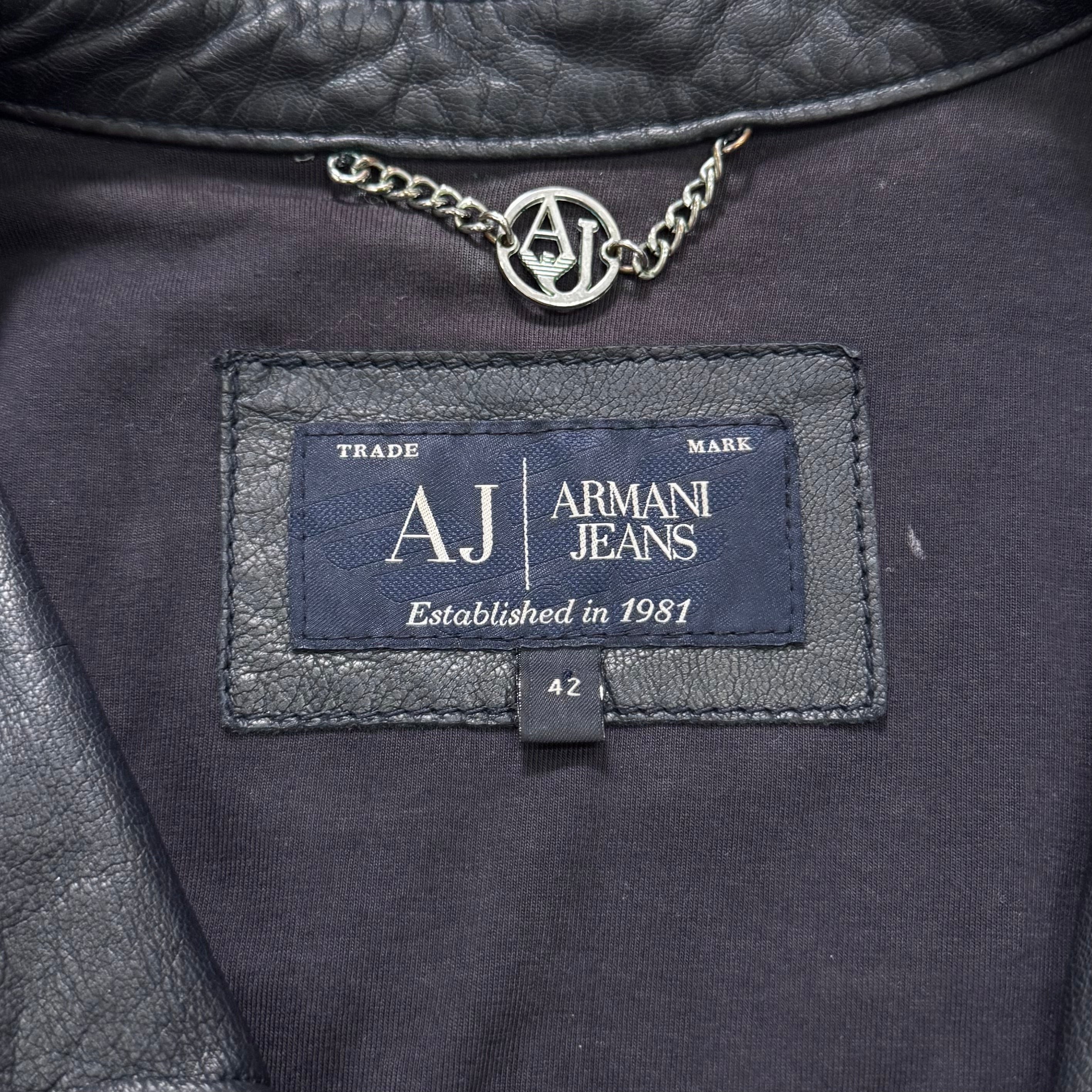 Armani Jeans Hybrid Leather Panel Biker Jacket