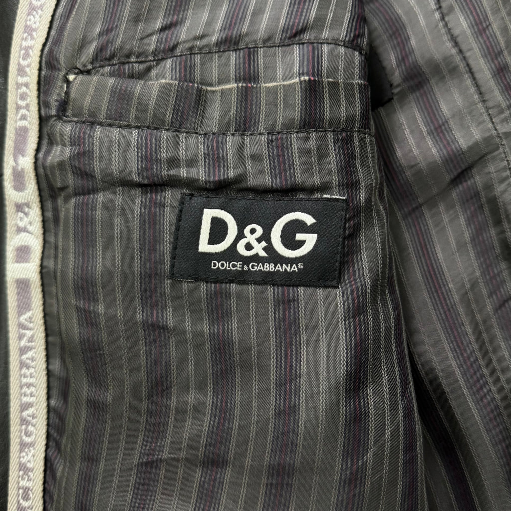 Dolce & Gabbana Quilted Leather Bomber Jacket