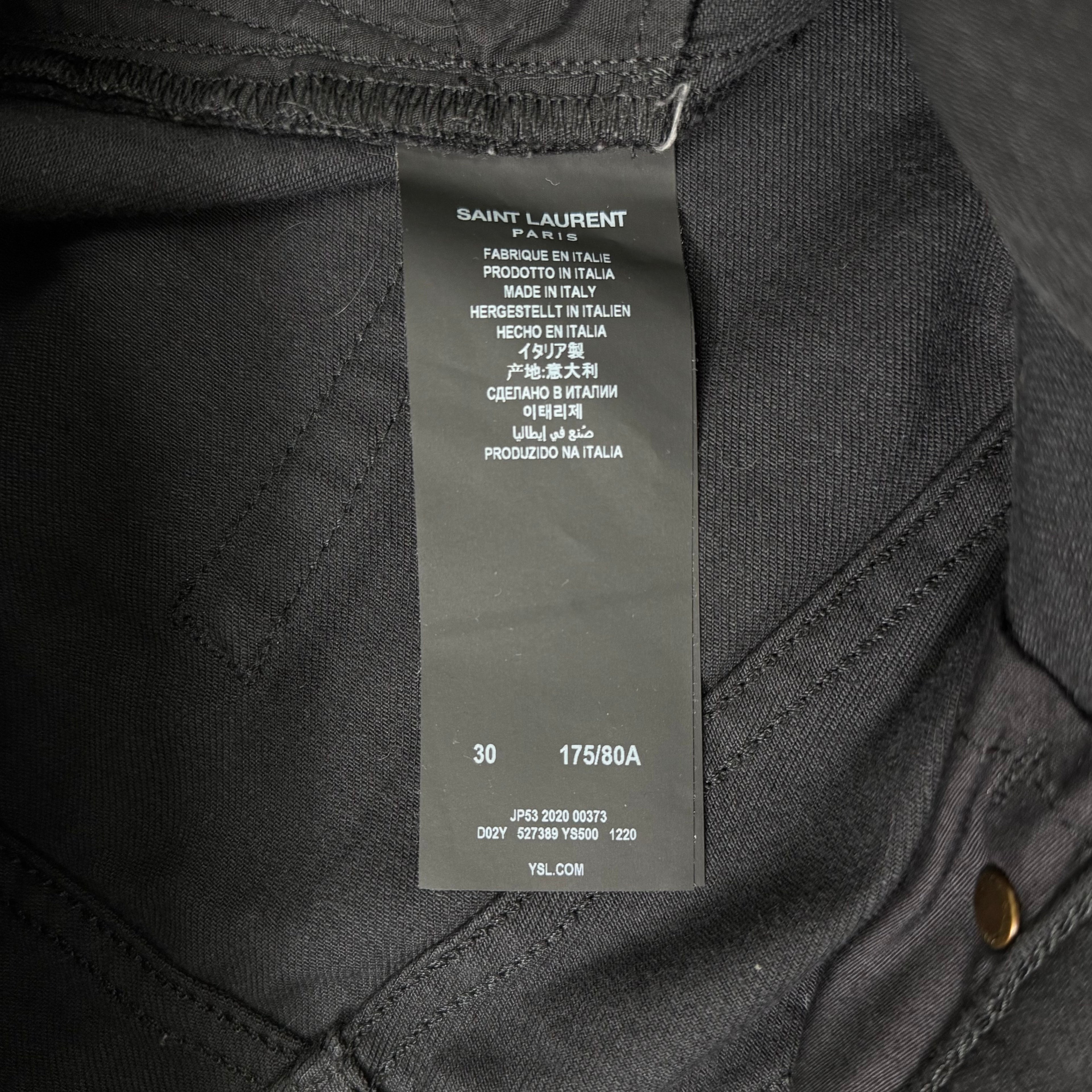 Saint Laurent D02 2020 Skinny Black Denim Jeans