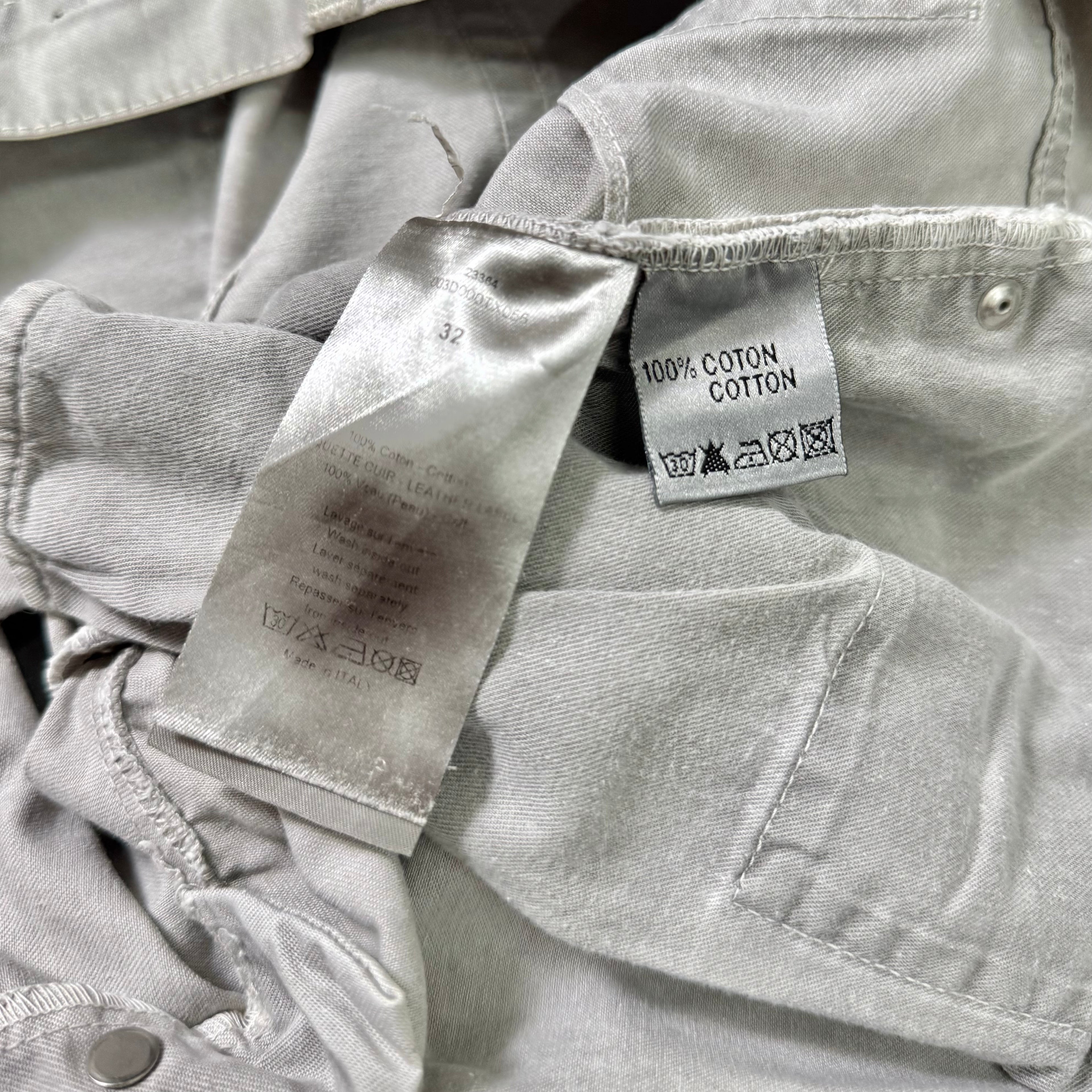Dior Homme KVA Bleached Grey Straight Leg Trousers