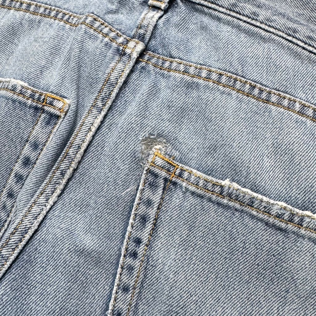 Saint Laurent D14 Straight-Leg Hand-Stitching Denim Jeans