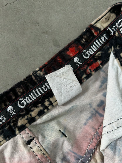 Jean Paul Gaultier FW1997 Brick Print Velvet Pants