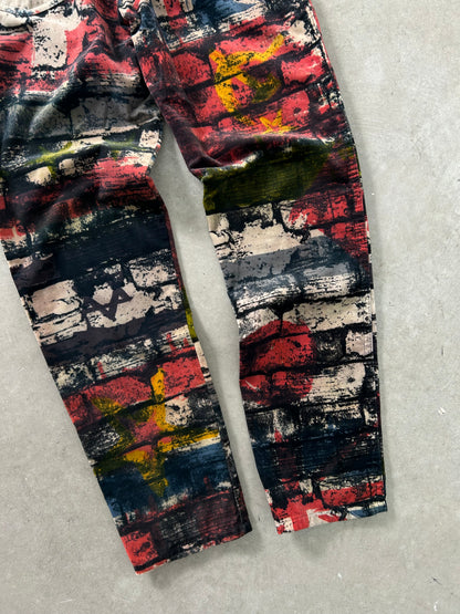 Jean Paul Gaultier FW1997 Brick Print Velvet Pants