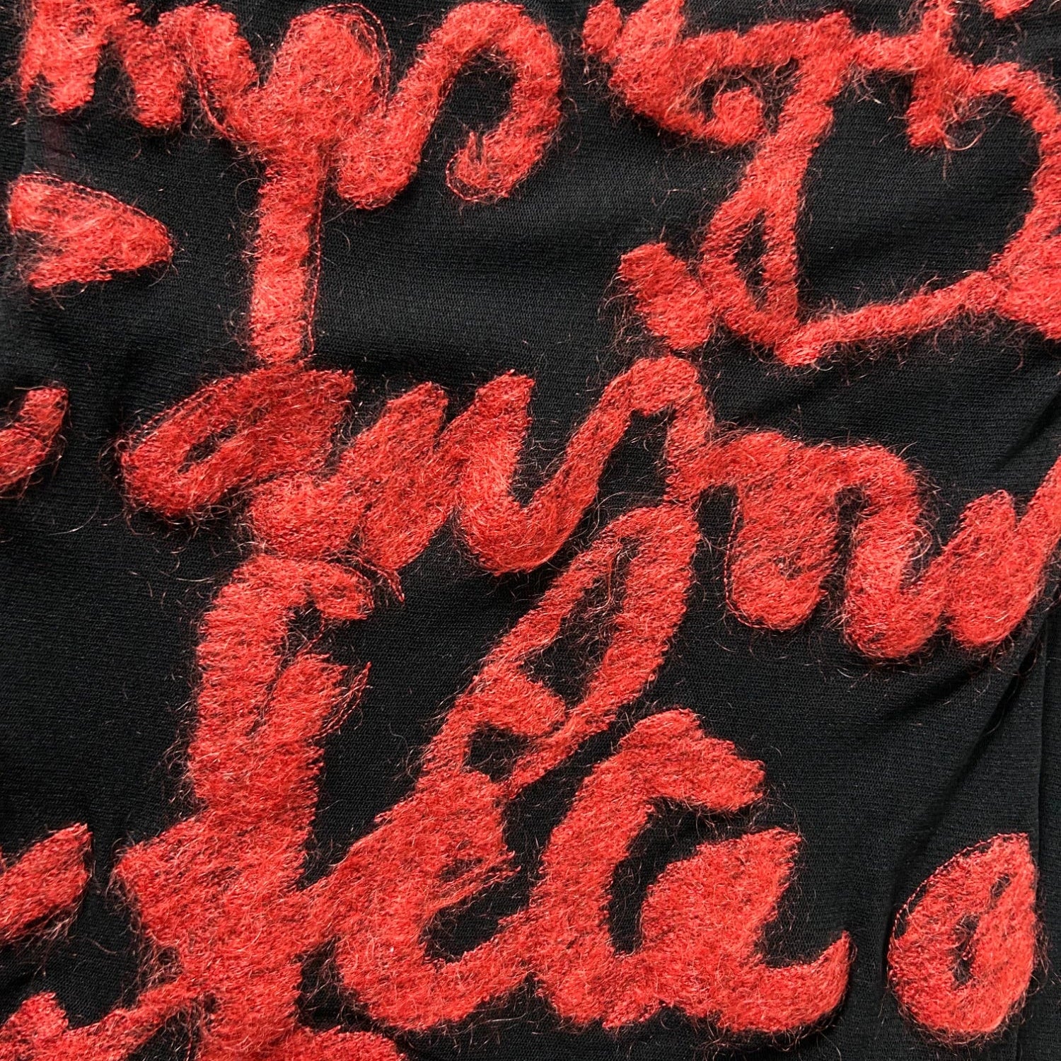 Jean Paul Gaultier FW01 Script Letter Mesh Top Black