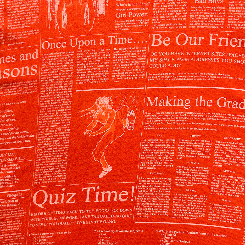 The image is a collage of various newspaper articles and headlines, with a focus on the word "Quiz Time!" and the phrase "Be Our Friend".