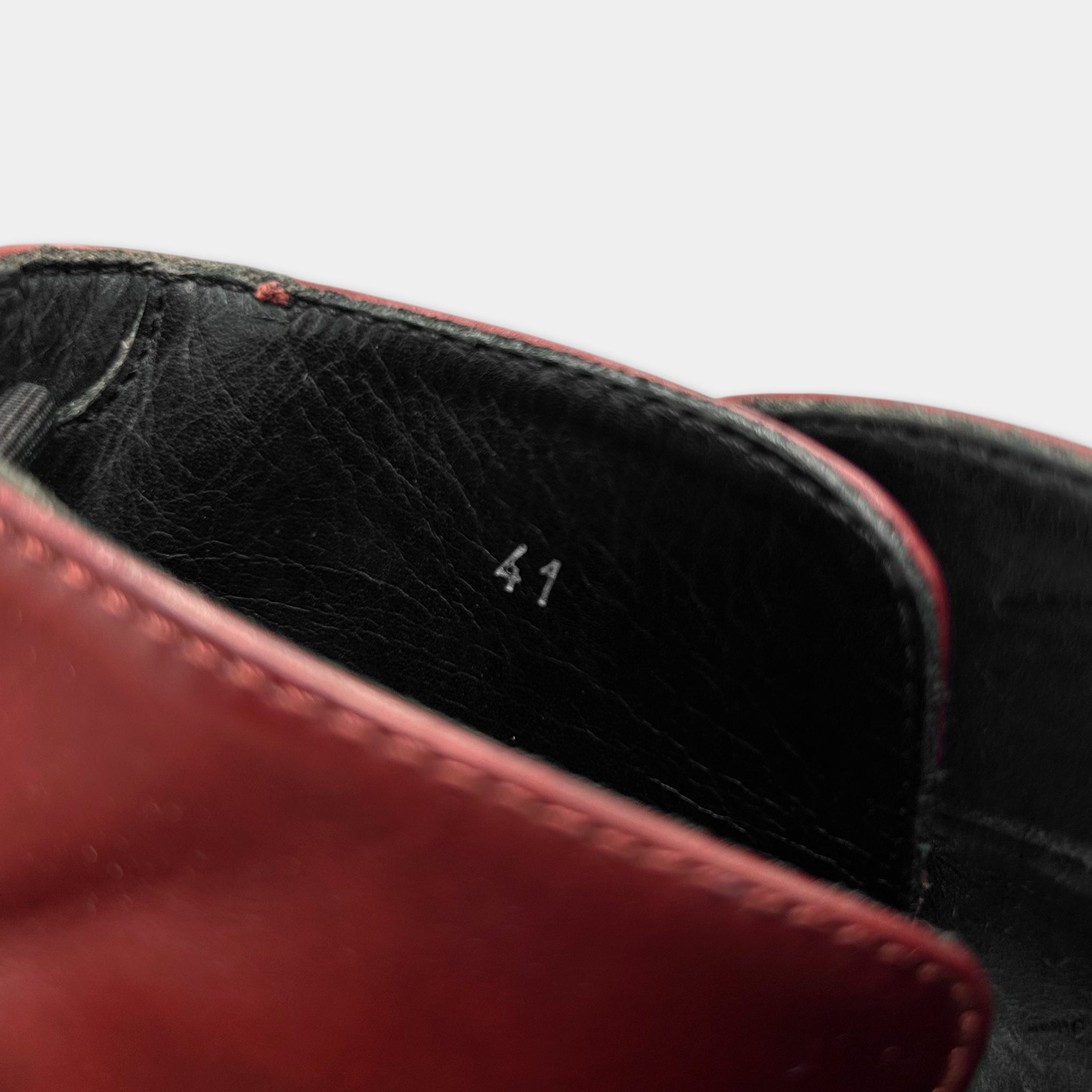 Acne Studios Track Oxblood Leather Boots