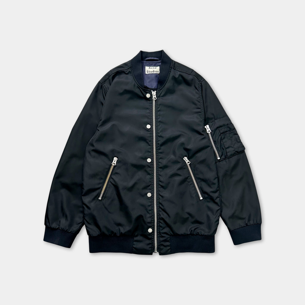 Acne Studios Black Nylon Bomber Jacket