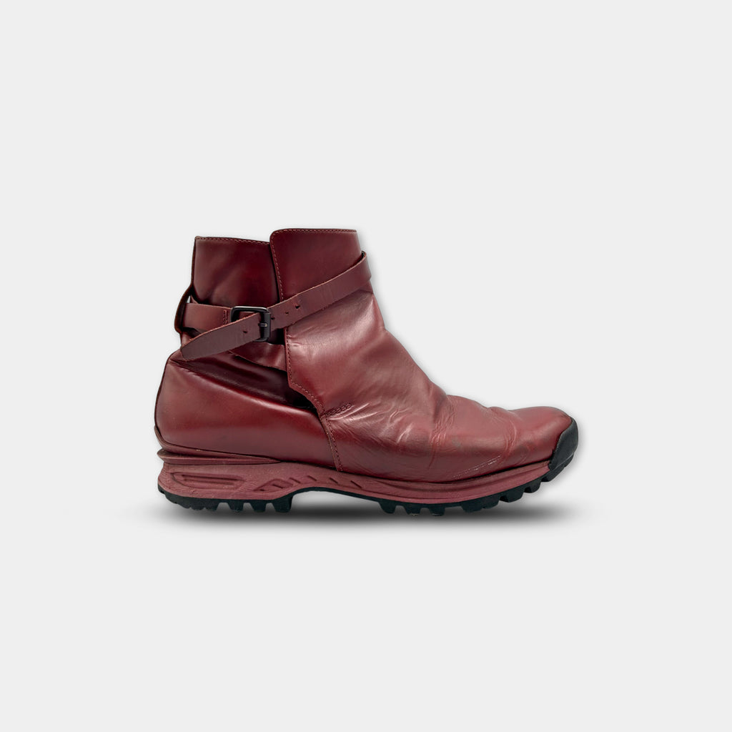 Acne Studios Track Oxblood Leather Boots