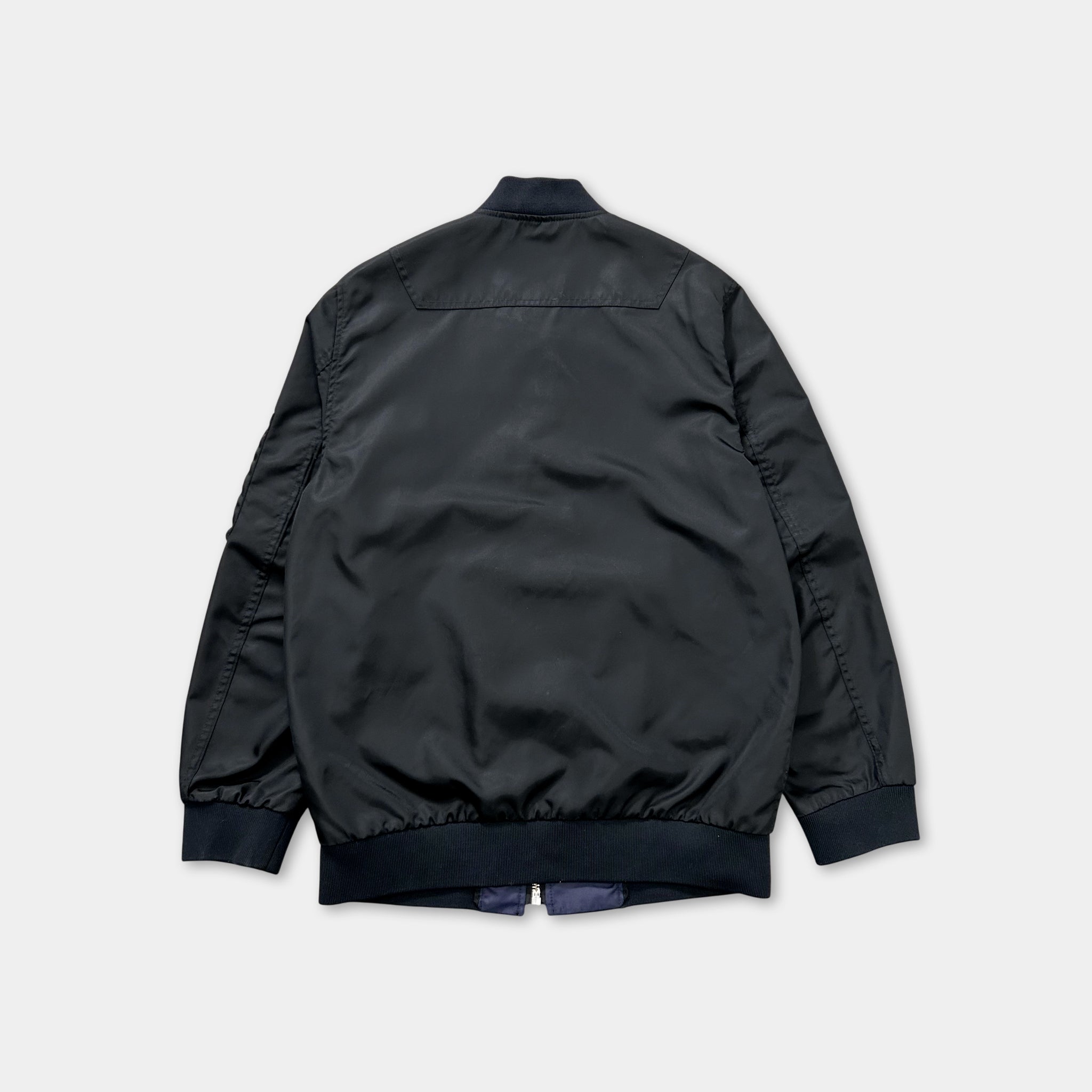 Acne Studios Black Nylon Bomber Jacket
