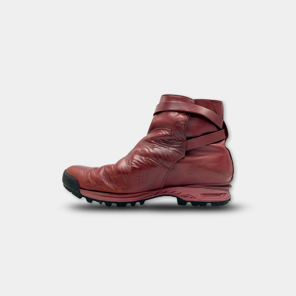 Acne Studios Track Oxblood Leather Boots