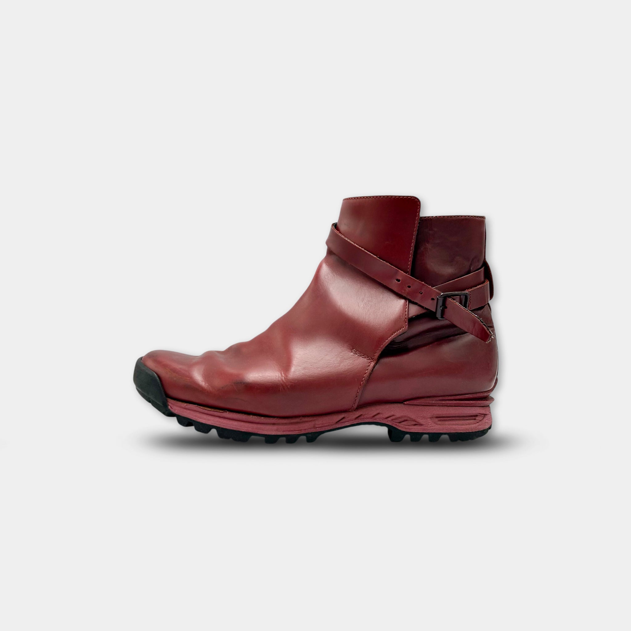 Acne Studios Track Oxblood Leather Boots