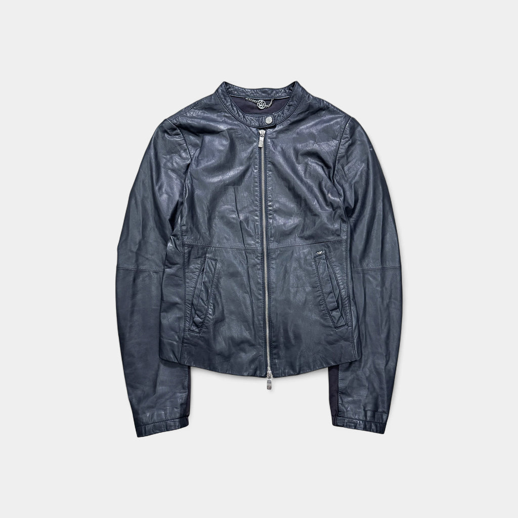 Armani Jeans Hybrid Leather Panel Biker Jacket