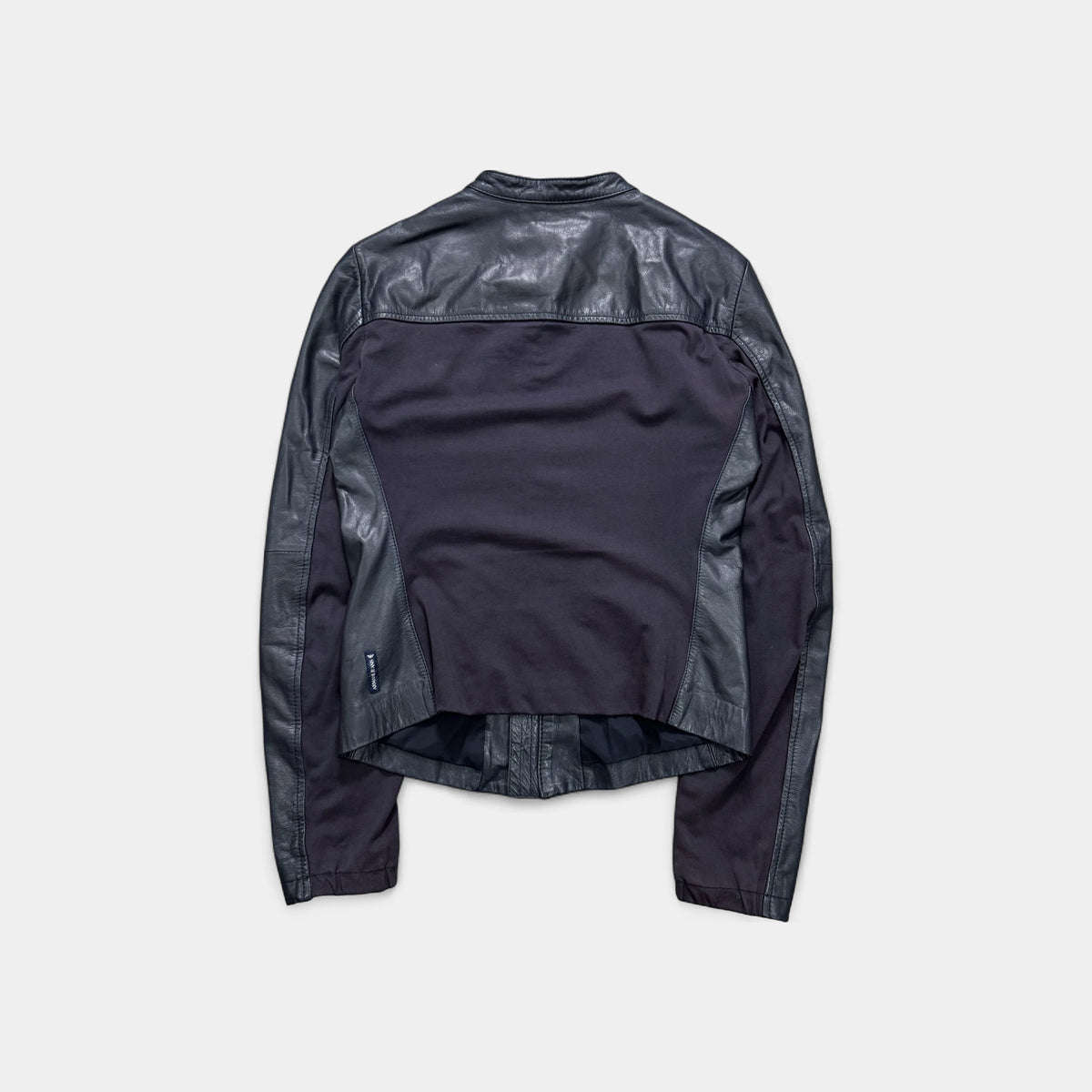 Armani Jeans Hybrid Leather Panel Biker Jacket