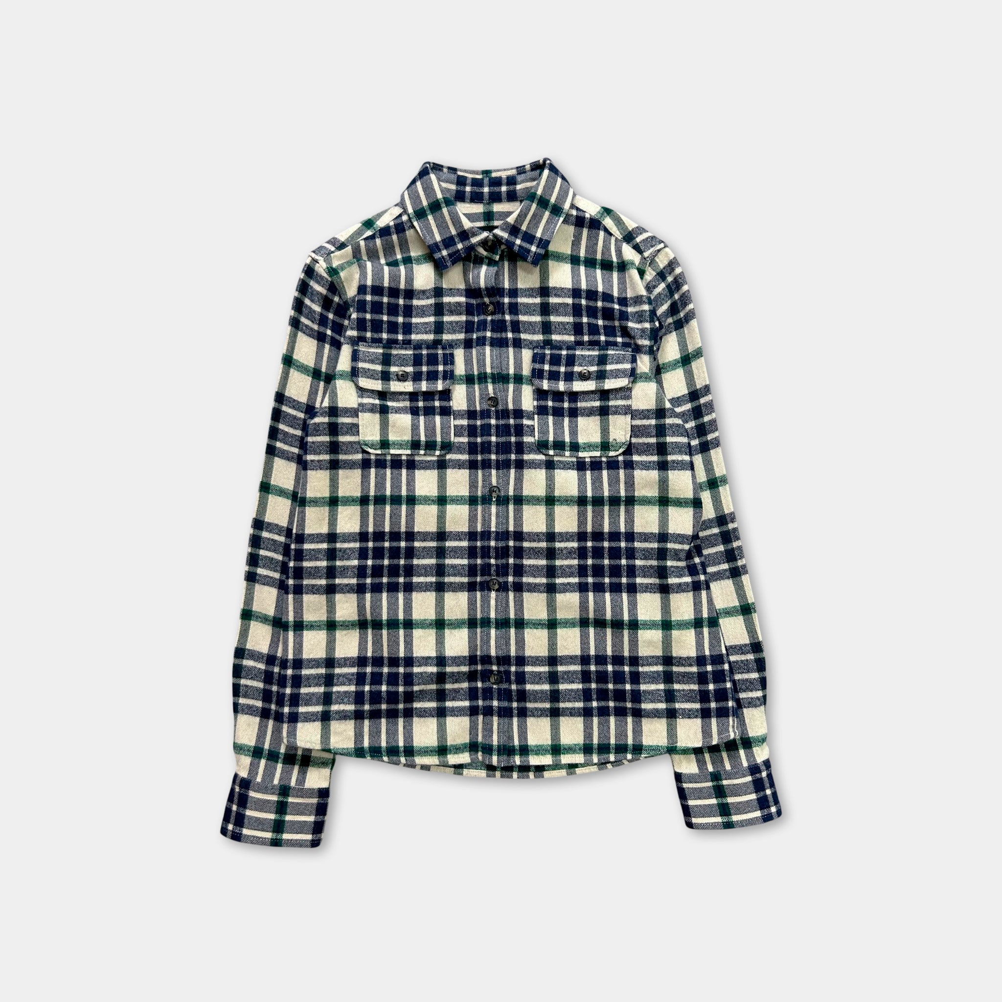 A.P.C. Alpaca Wool Plaid Button Shirt