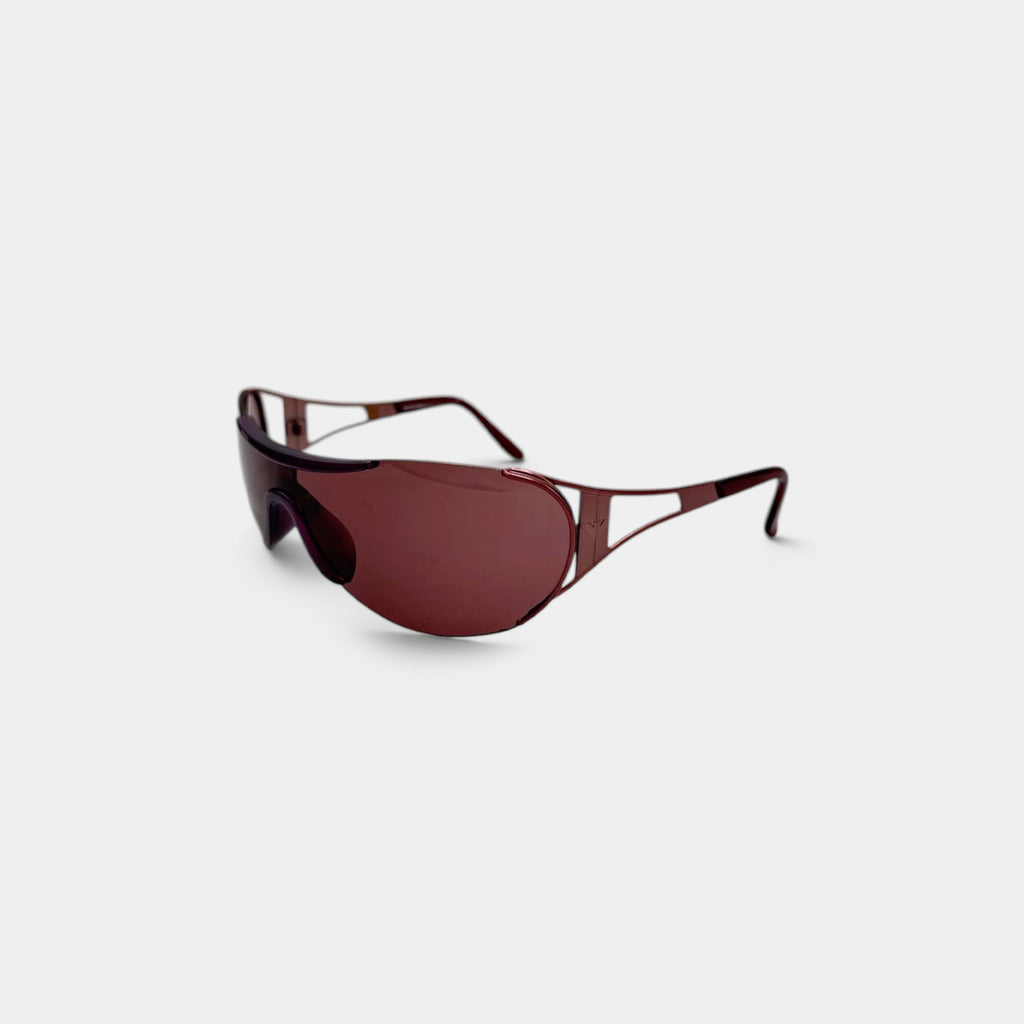 Emporio Armani 2000s Red Sport Shield Sunglasses