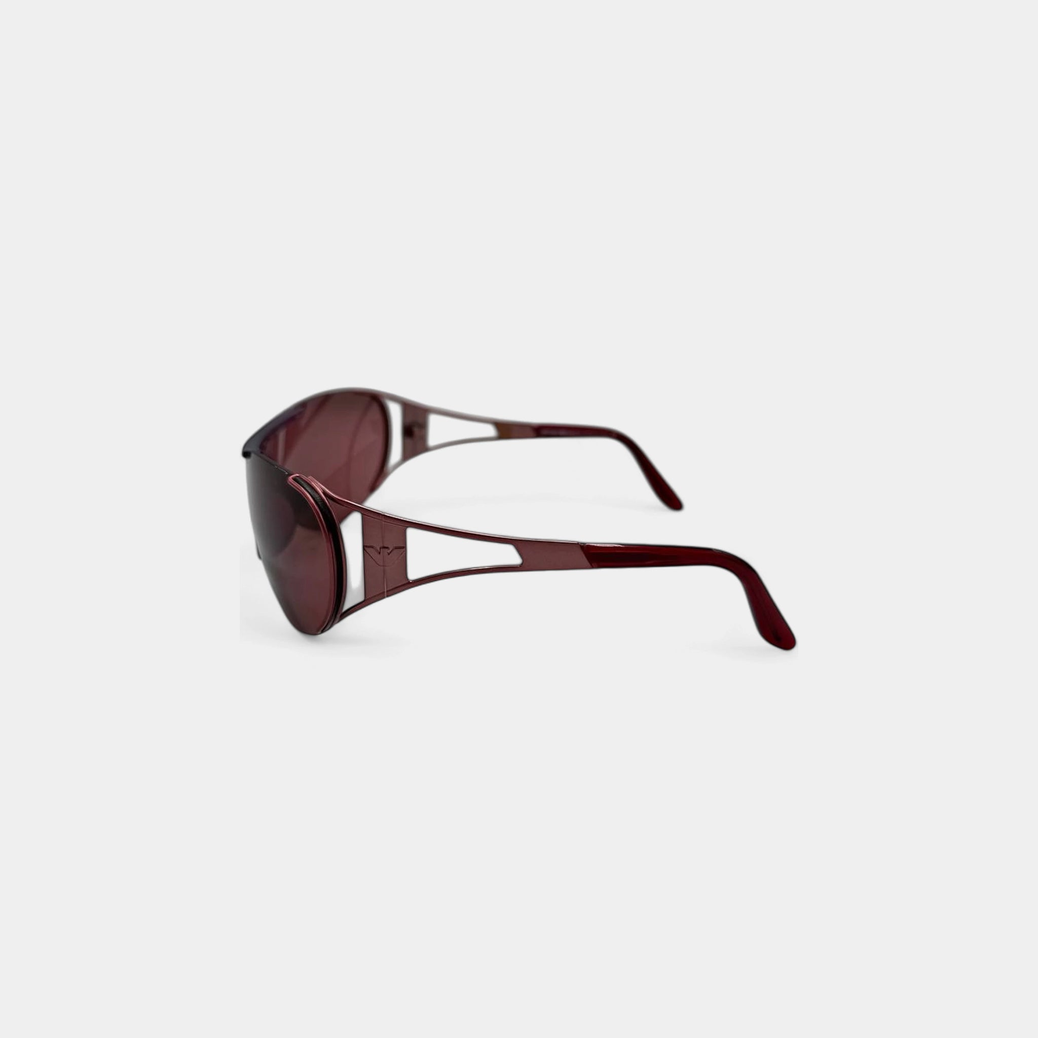 Emporio Armani 2000s Red Sport Shield Sunglasses
