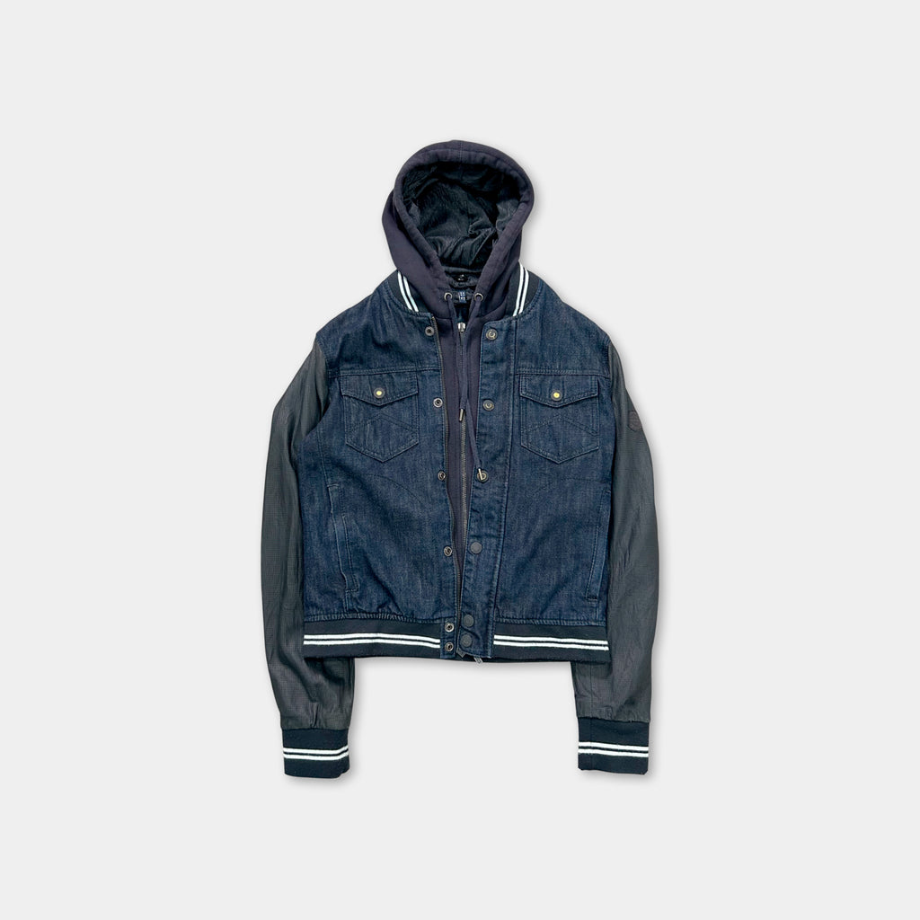 Armani Jeans Double Layer Dark Blue Denim Jacket