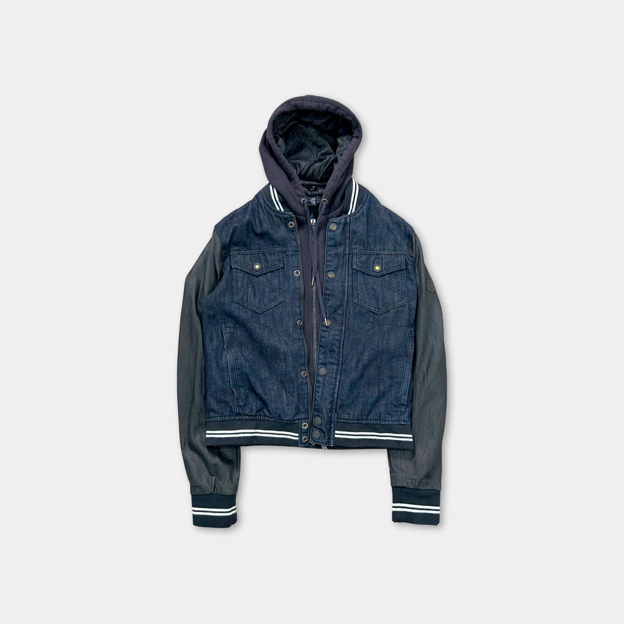 Armani Jeans Double Layer Dark Blue Denim Jacket