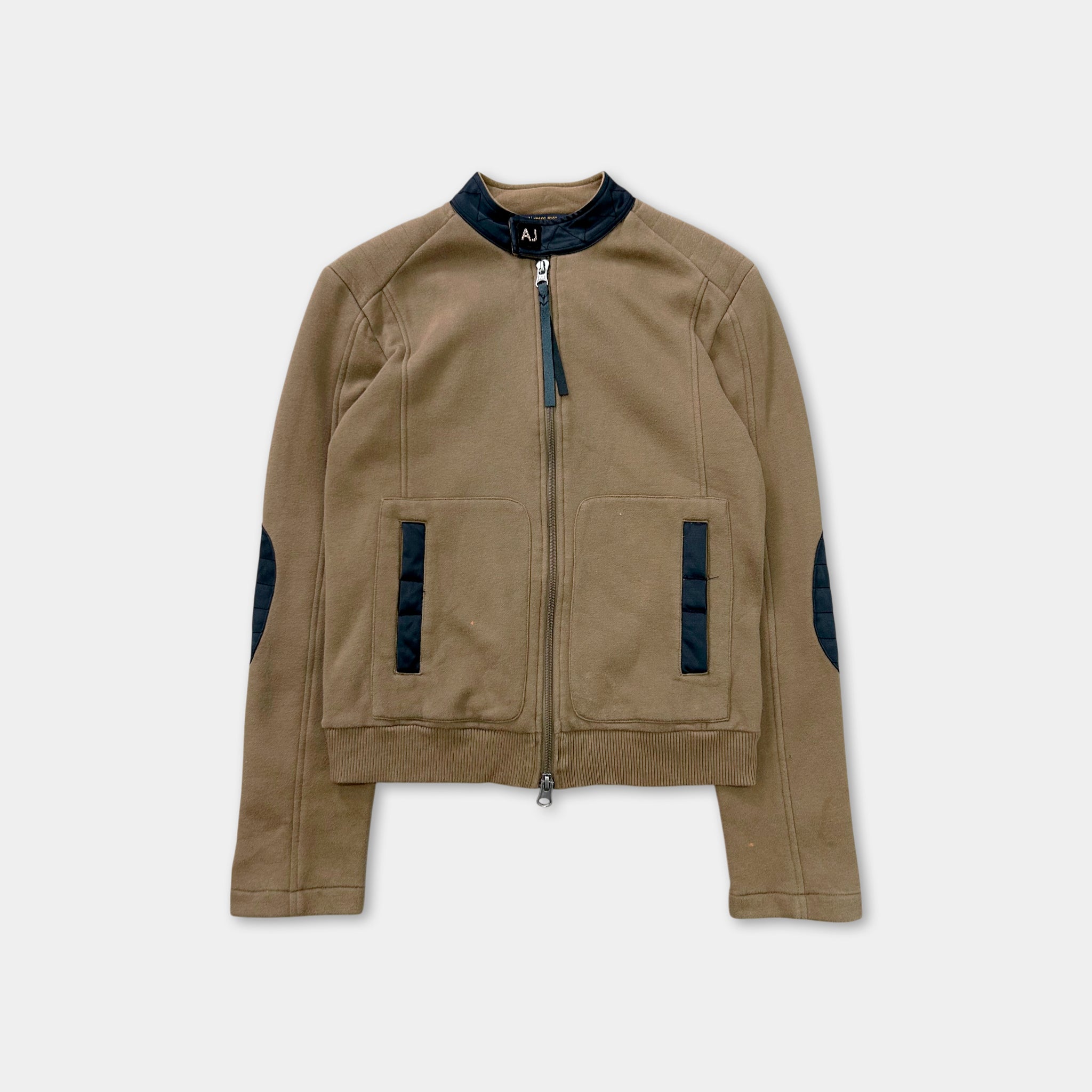 Armani Jeans 2000s Soft Fleece Khaki Brown Jacket