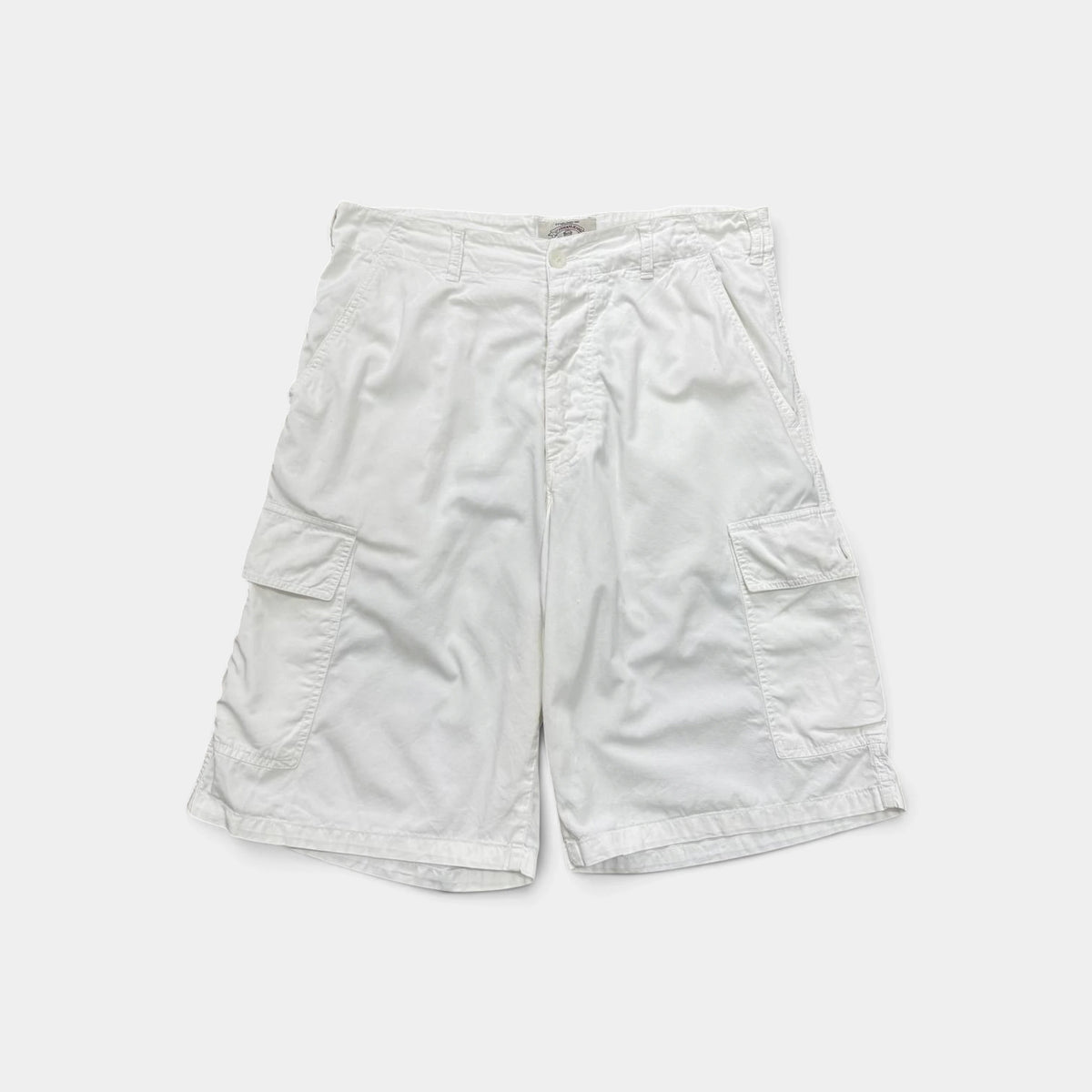 Emporio Armani 90s White Cotton Cargo Shorts