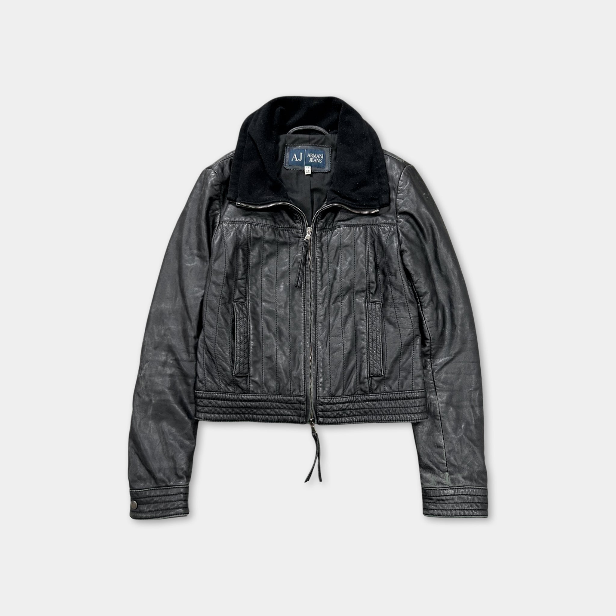 Armani Jeans Lambskin Leather Jacket