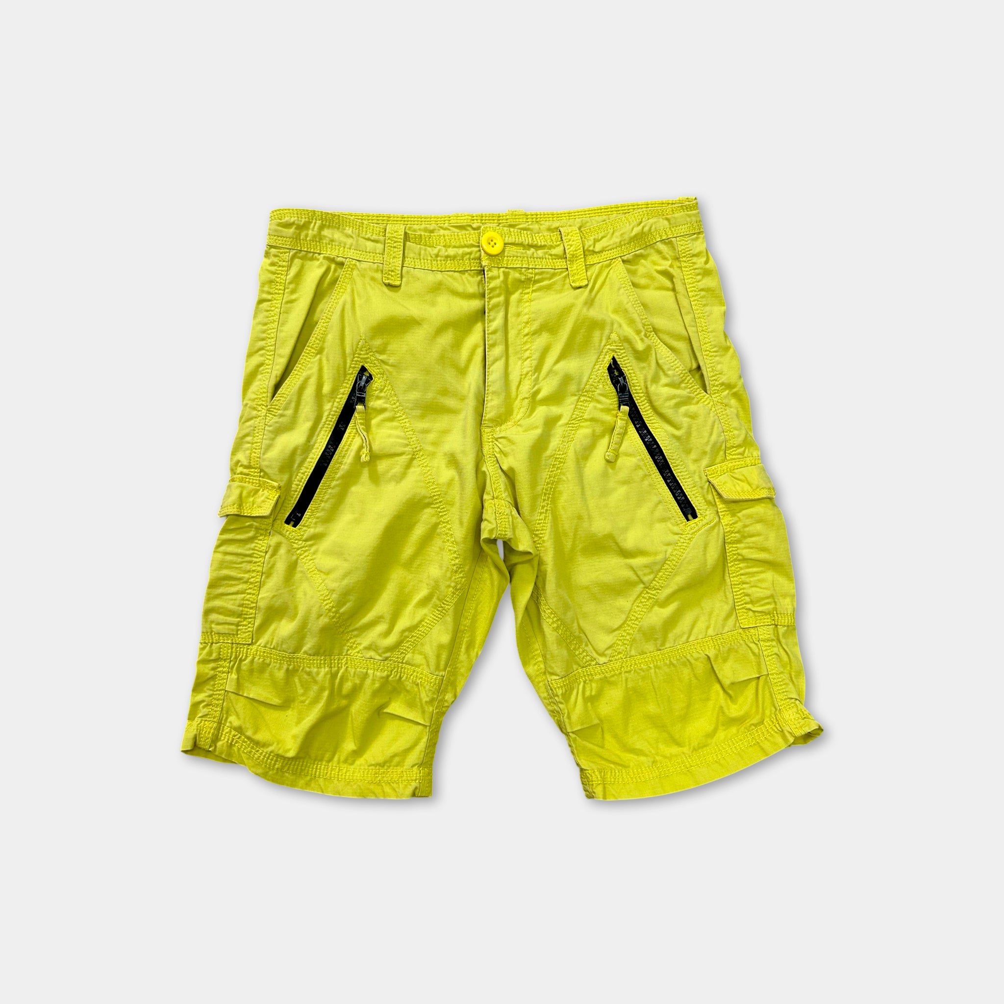 Armani Exchange Utilitarian Yellow Cargo Shorts