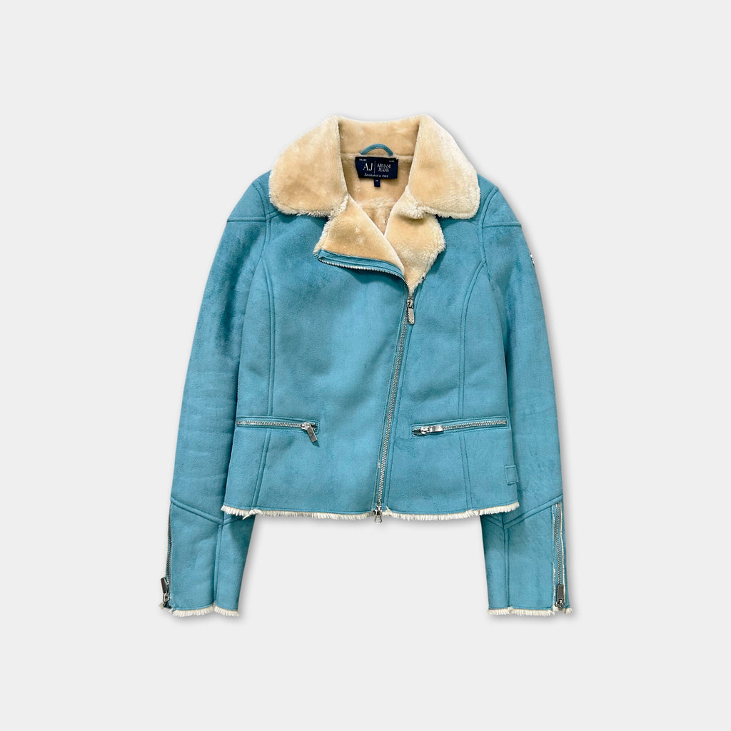 Armani Jeans Suede Baby Blue Jacket