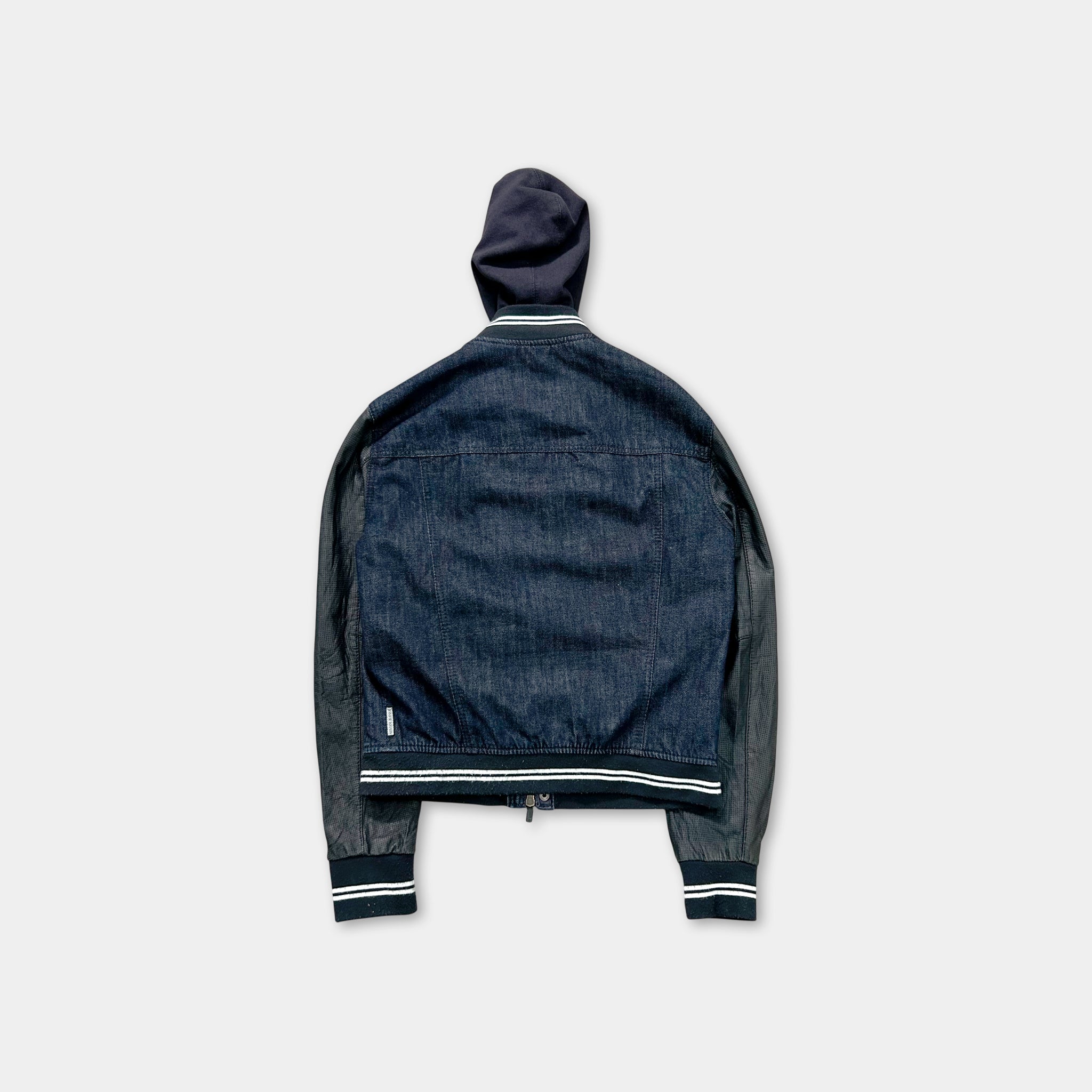 Armani Jeans Double Layer Dark Blue Denim Jacket