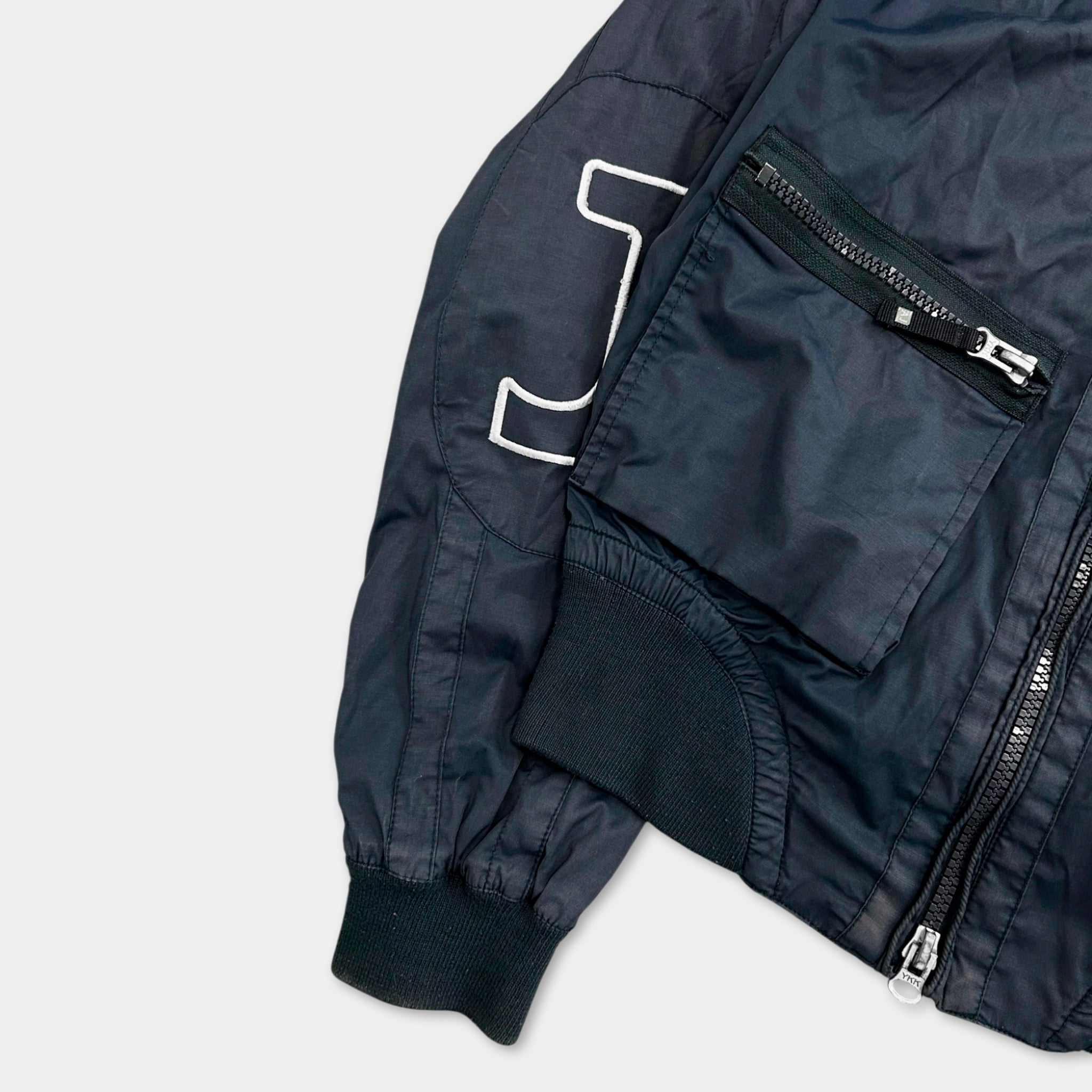 Armani Jeans 2000's Navy Multizipper Jacket