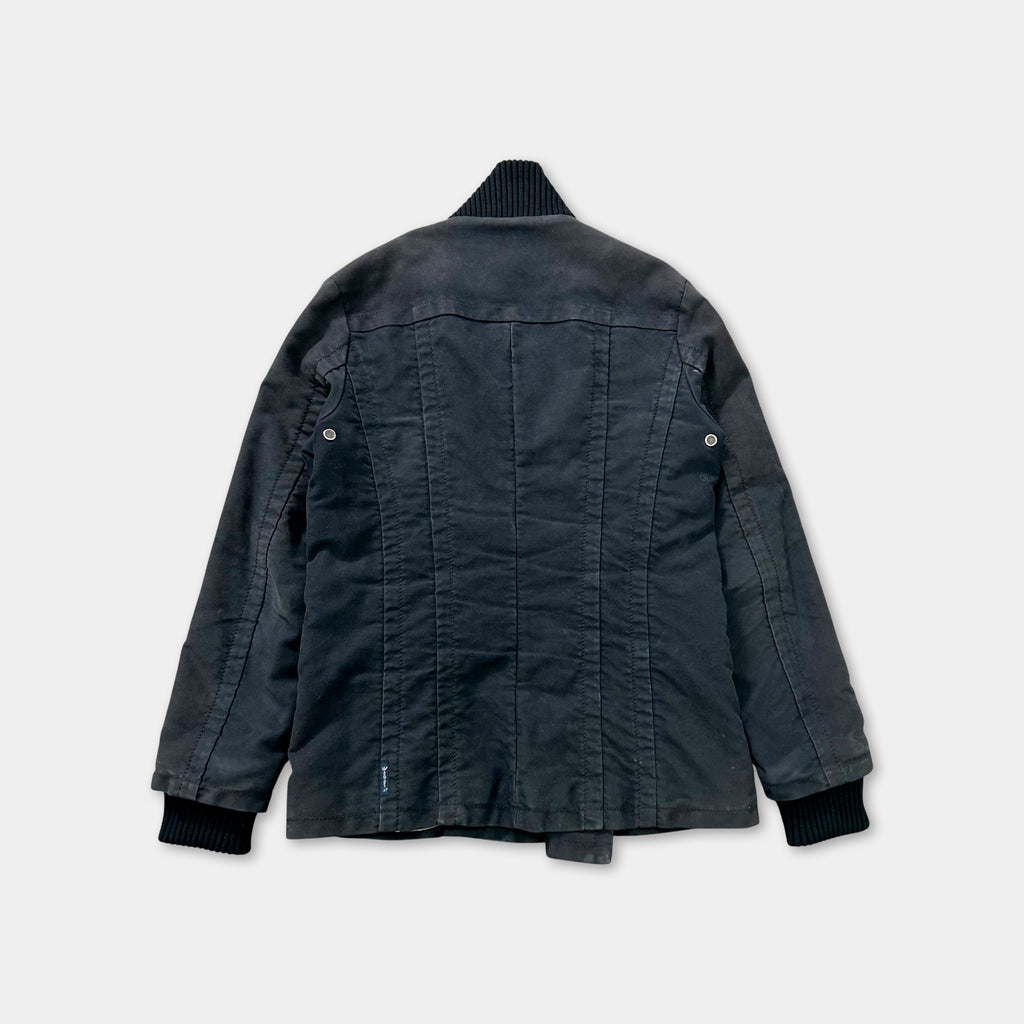 Armani Classic Long Button Navy Coat