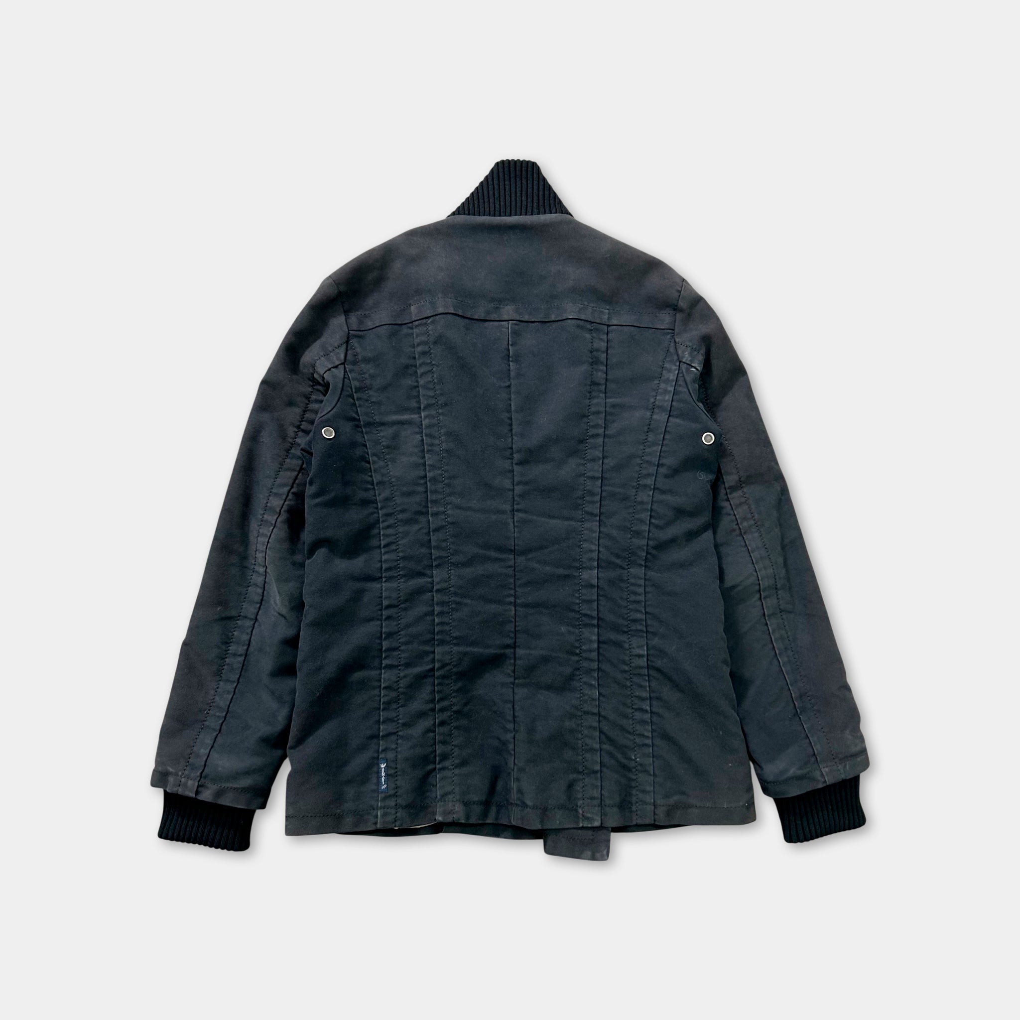 Armani Classic Long Button Navy Coat