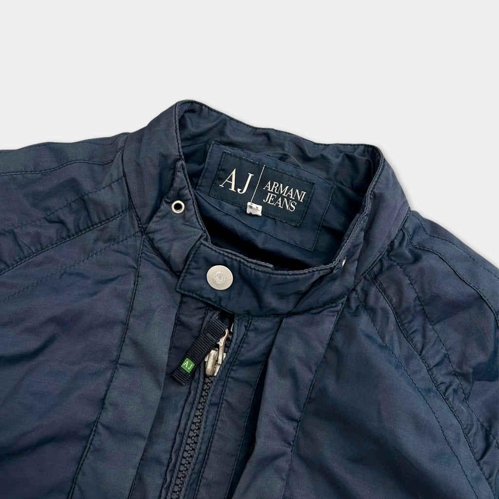 Armani Jeans 2000's Navy Multizipper Jacket