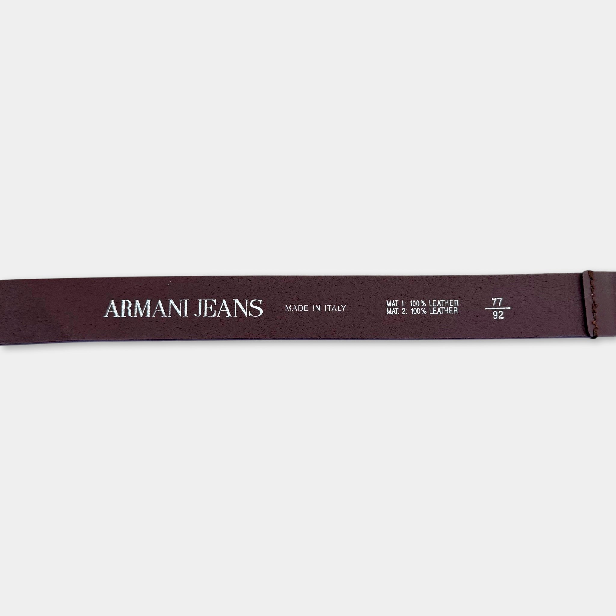 Armani Jeans Brown Suede Studded Belt