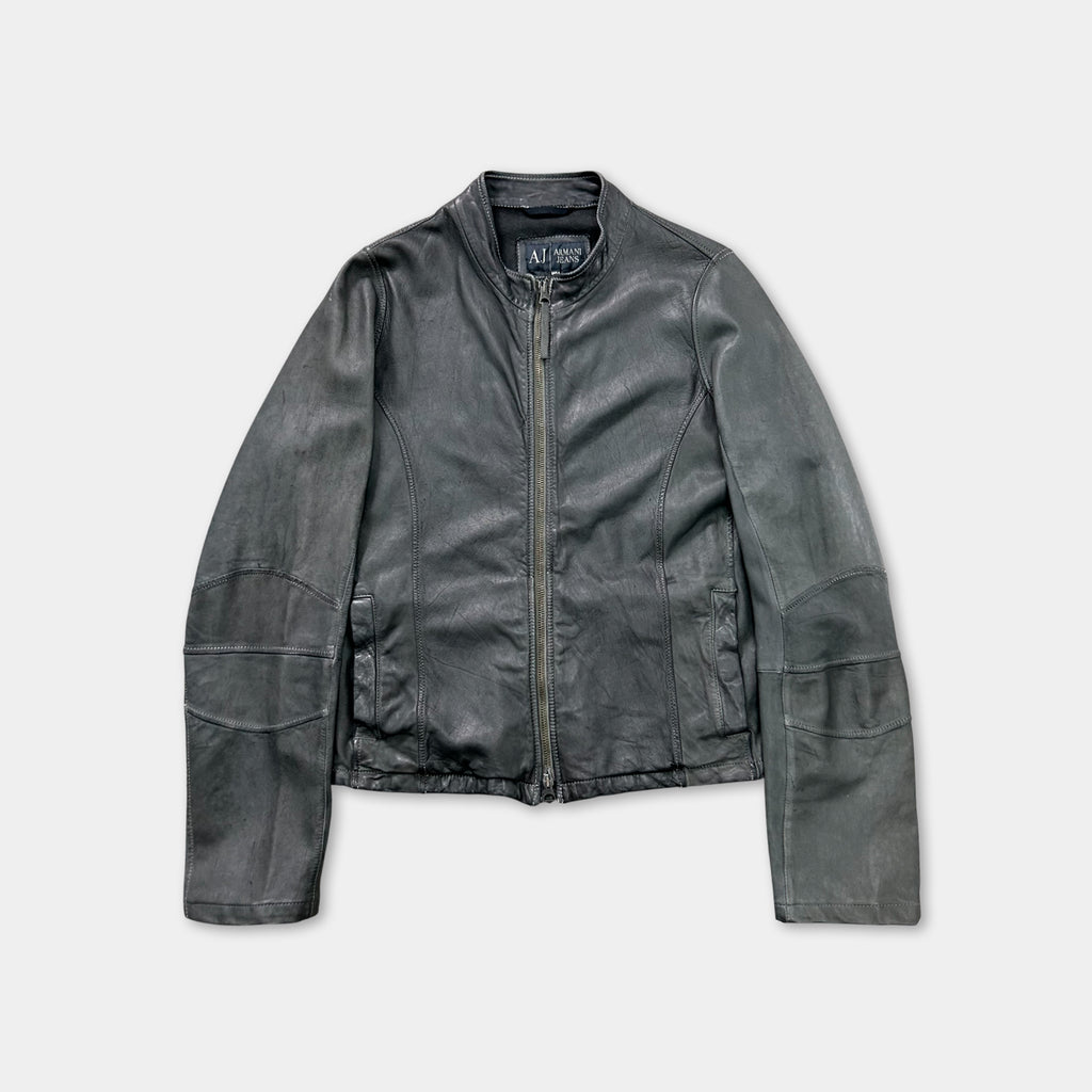 Armani Jeans 2000s Elegant Sport Ovine Leather Jacket