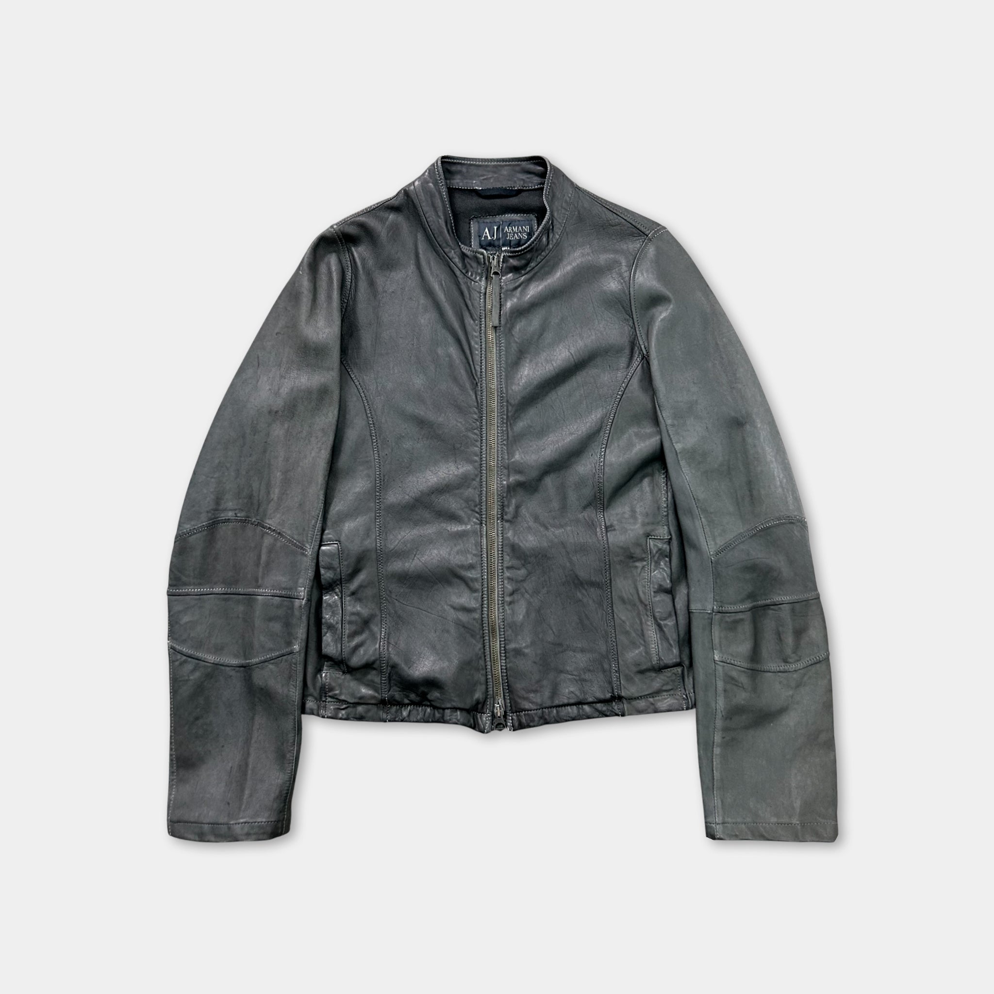 Armani Jeans 2000s Elegant Sport Ovine Leather Jacket