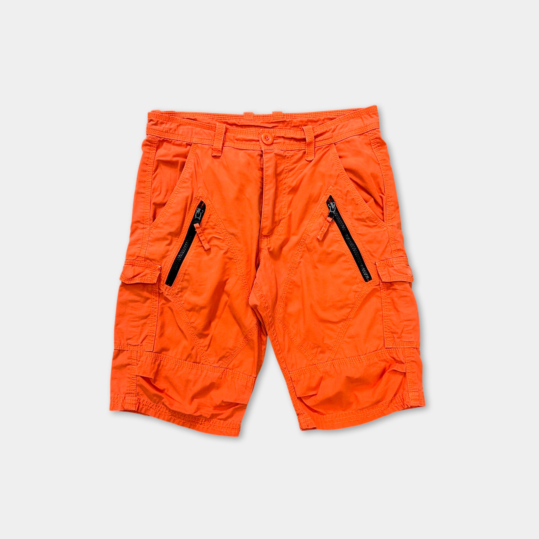 Armani Exchange Orange Utilitarian Cargo Shorts
