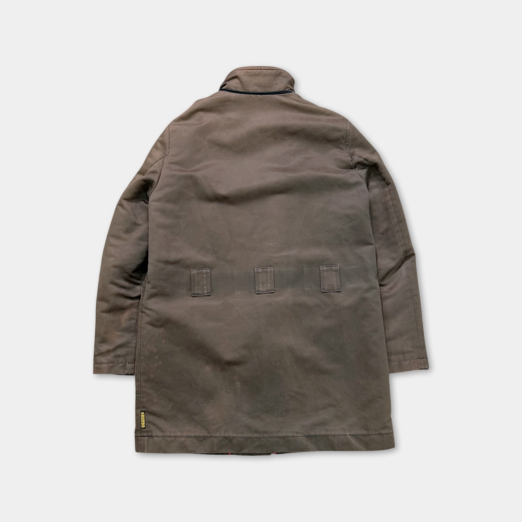 Armani Jeans Military Washed Green Long Coat