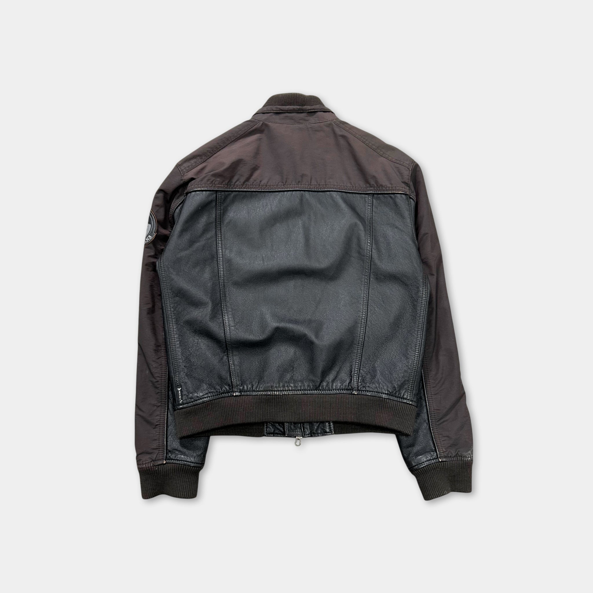 Armani Jeans Nylon and Leather Cargo Jacket