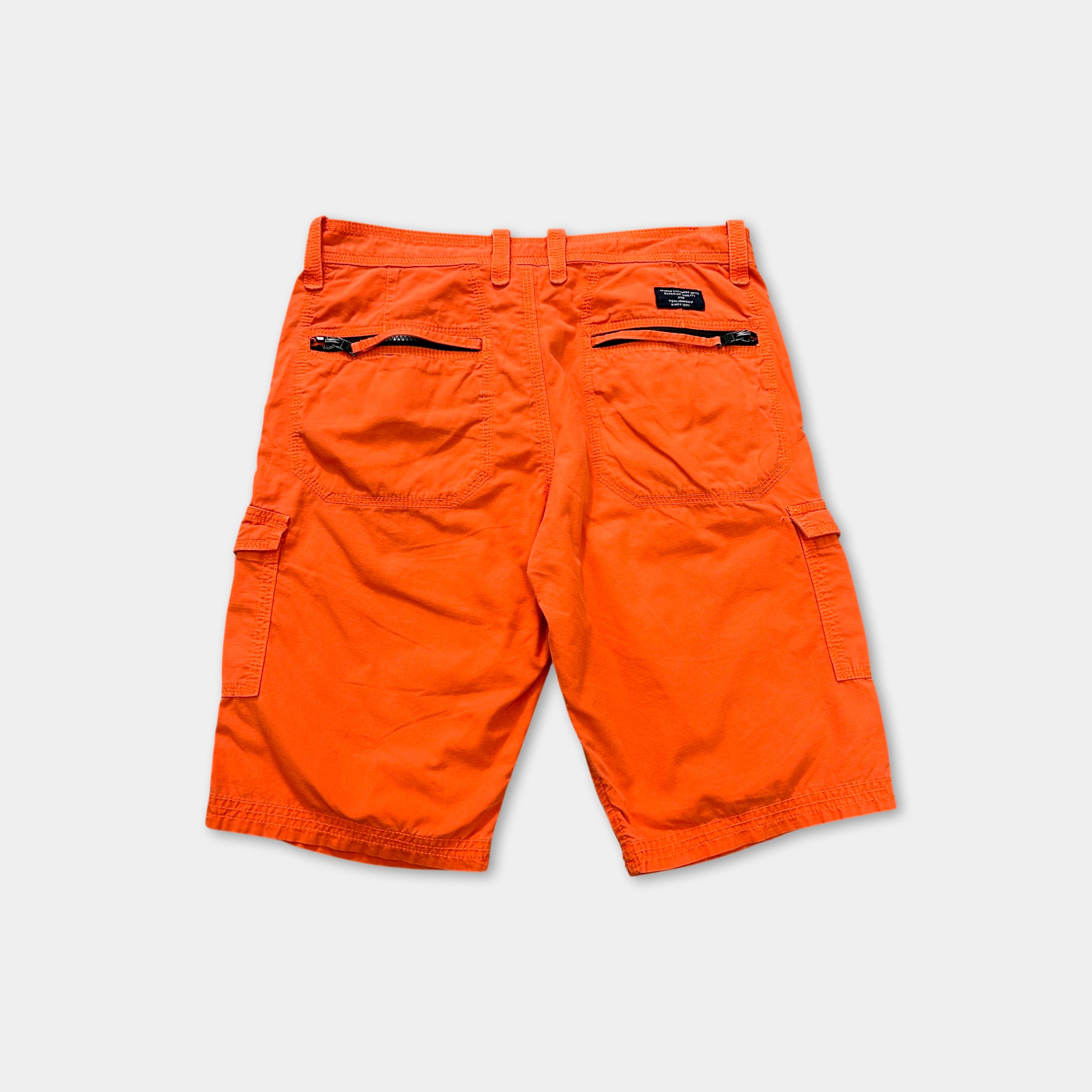 Armani Exchange Orange Utilitarian Cargo Shorts