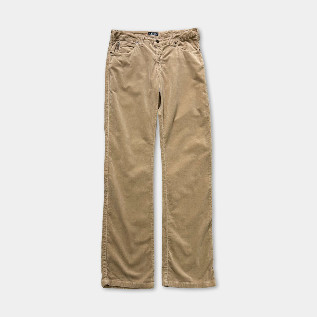 Armani Classic 2000s Velour Straight Leg Pants
