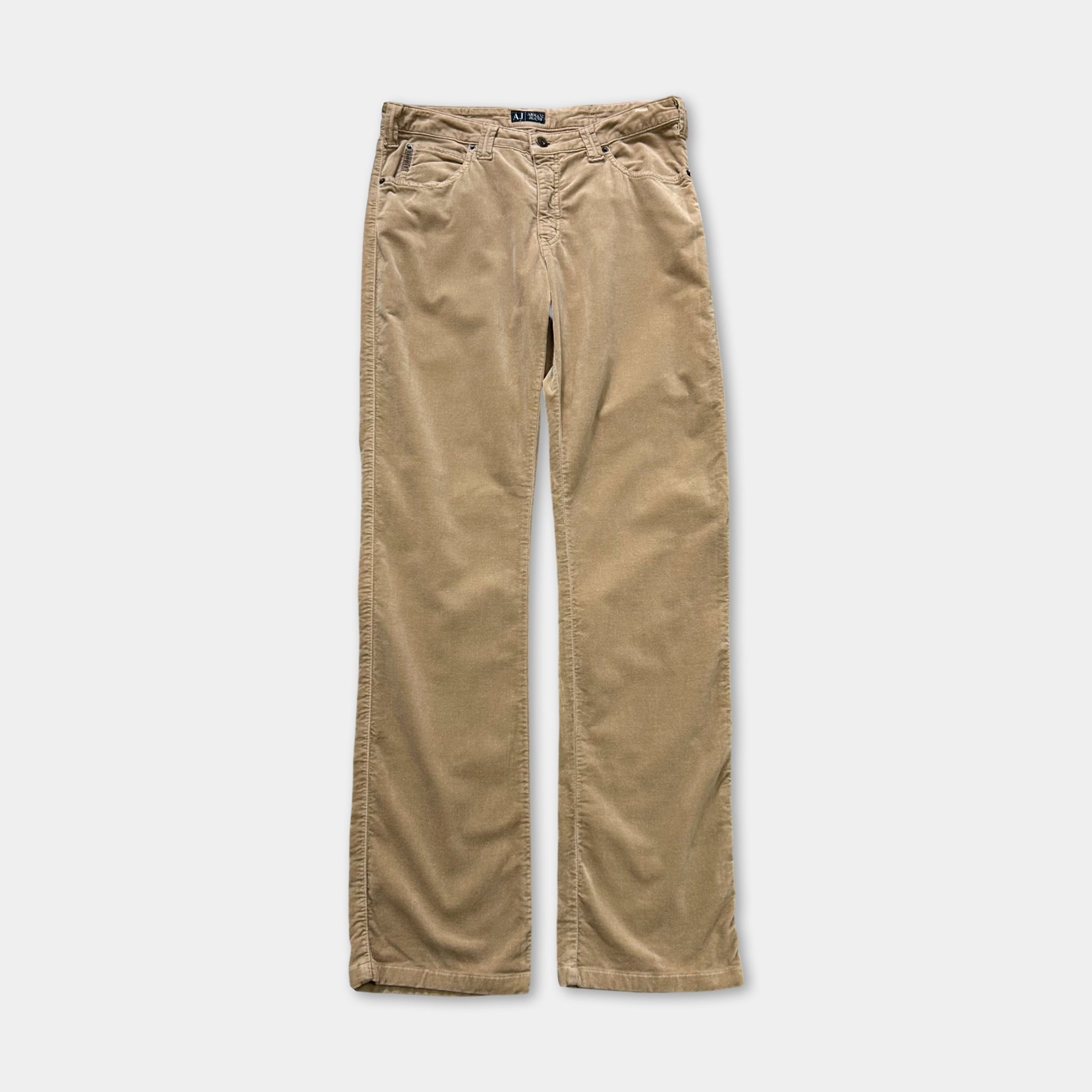 Armani Classic 2000s Velour Straight Leg Pants