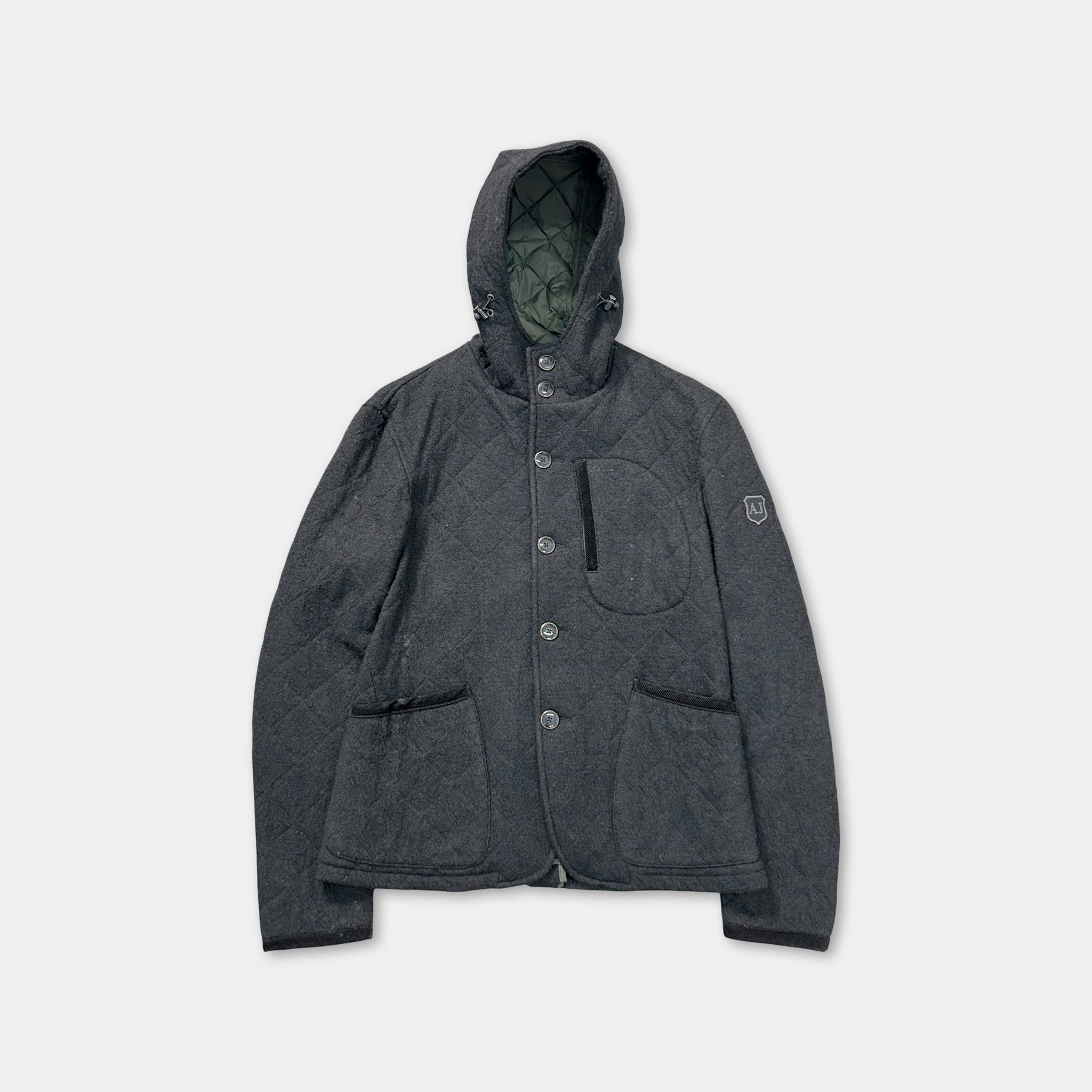 Armani Jeans 2000s Wool Grey Padded Jacket