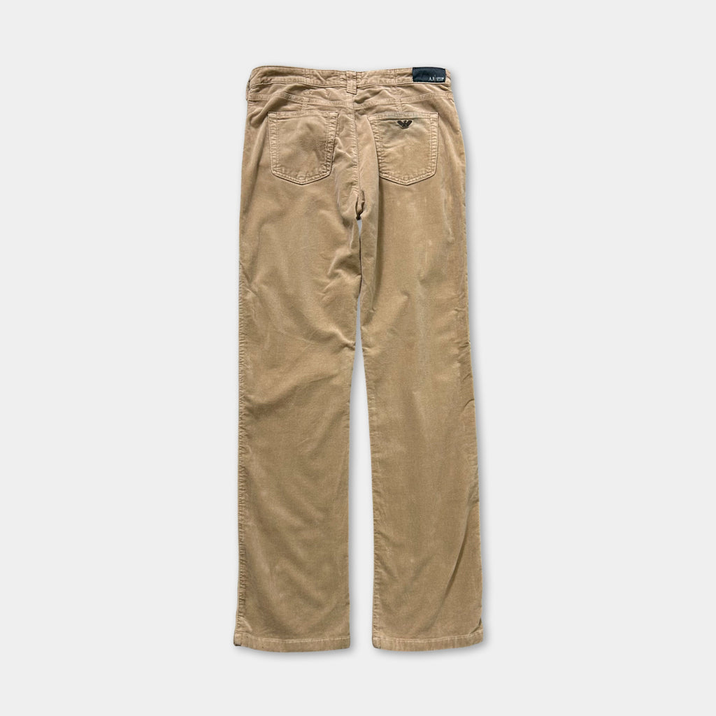 Armani Classic 2000s Velour Straight Leg Pants