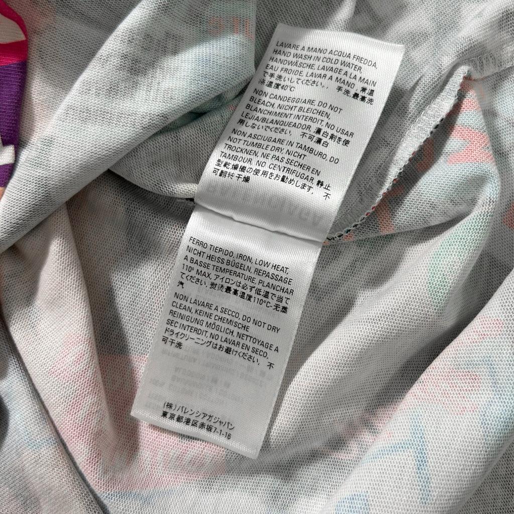 a close up of a label on a shirt