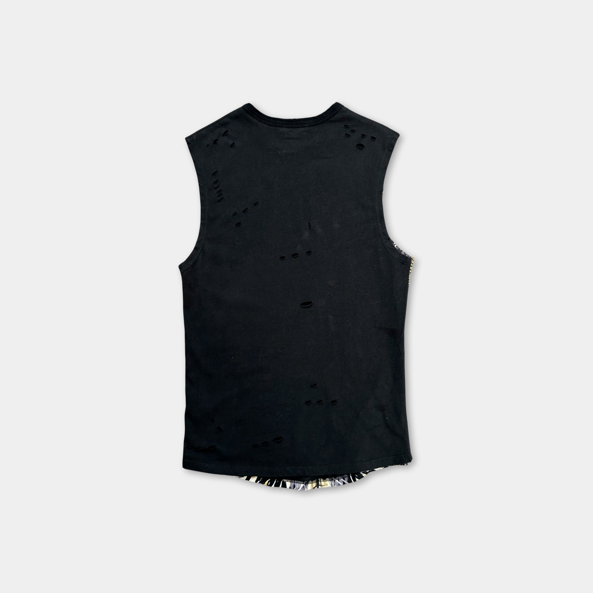 Balmain Distressed Snake Graphic Tank Top