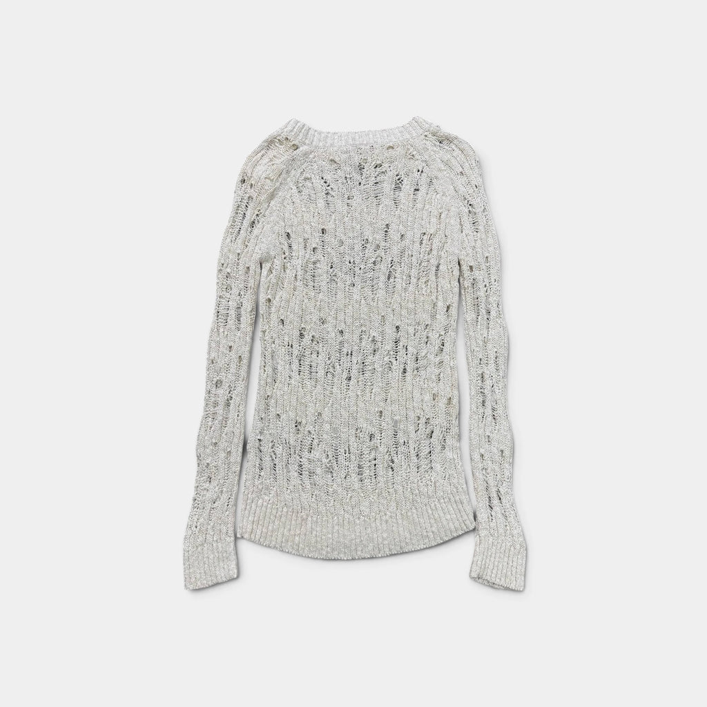 Balmain Olivier Rousteing Distressed Knit Sweater