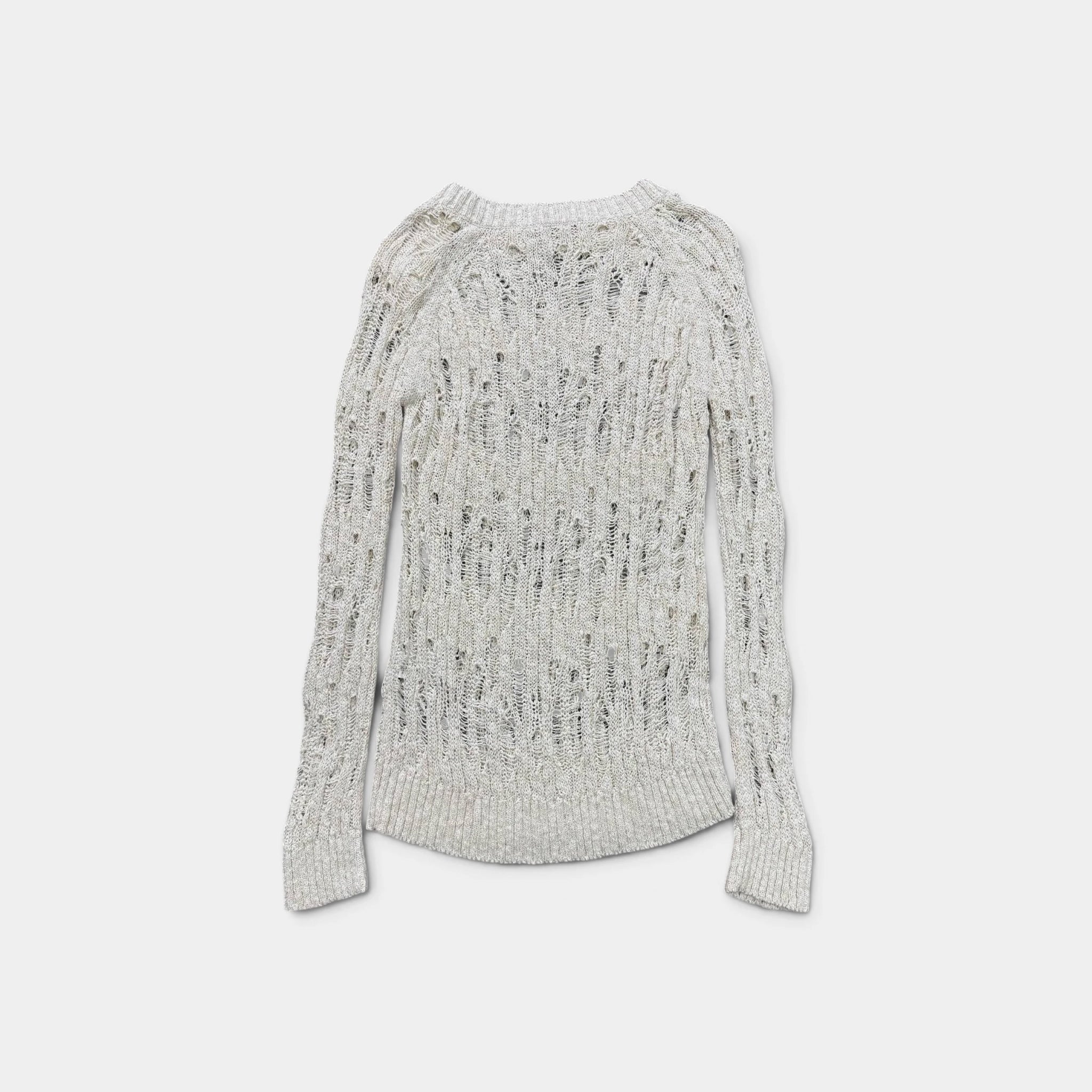 Balmain Olivier Rousteing Distressed Knit Sweater