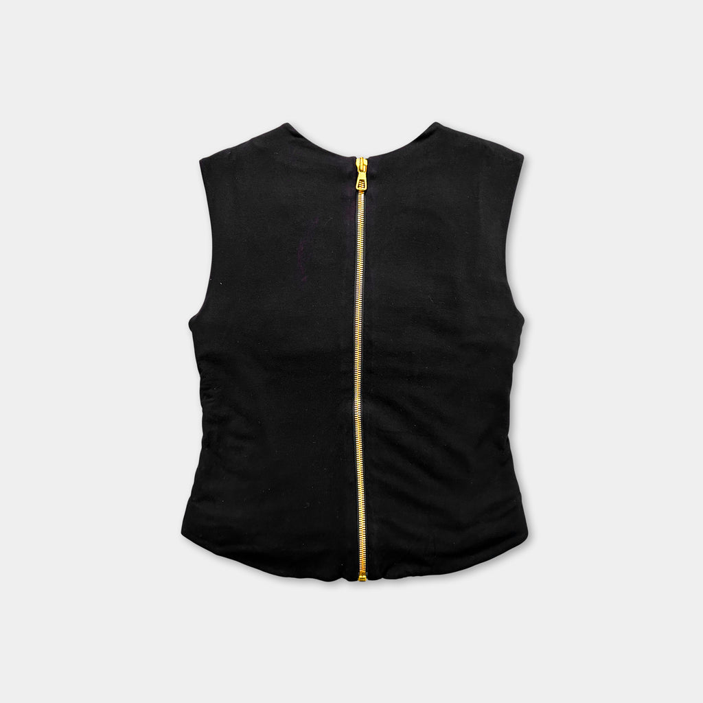 Balmain 2010s Naval Rock Black Sailor Style T-Shirt